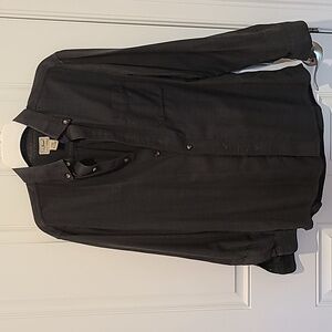 L. L. Bean Men's Gray Button Down Long-Sleeved Shirt  Size Medium